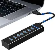 Port Extender - Ultra Slim Data USB Concentrator,USB 3.0 Concentrator Splitter 7 Ports with Charging Transfer Quickly -Interface Usage