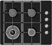 Kogan Gas Cooktop (Black Glass, 60cm) - KAMCTGASBLA