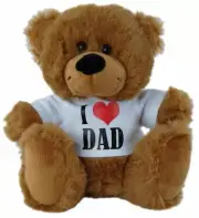 I Love Dad, I Love Daddy, I Love Pa, I Love Pop Fathers Day teddy with shirt