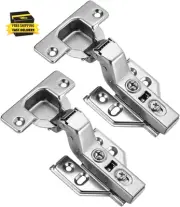 2Pcs Frameless Cabinet Door Concealed Hinges,Soft-Close,European Inset,35Mm Cup
