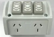 15 Amp Weather Proof Double Power Point With Extra Switch DGPO External WP DGPO