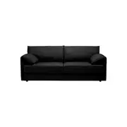 3 Seater Multifunctional Sofa Bed Fabric Upholstery New Foam Pocket Spring In Black