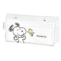在飛比找PChome24h購物優惠-Snoopy 透明扣式三角筆袋 (張手款)
