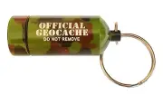 Camo Bison Tube Geocache Container with Logo & RiTR Waterproof Logbook