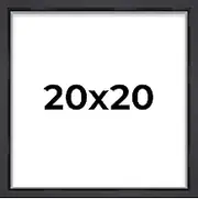 20x20 Shadow Box Frame Contemporary Black Finish | 3/4" Depth of Usable Space| Interior Size 20x20 Inches| UV Resistant Acrylic, Acid-Free Backing, Wall Hangers | Made in USA