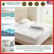 Full-Size Non-Slip Memory Foam Topper with Washable Cover for Back Pain Relief
