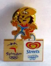 STREETS PADDLE POP LION CYCLING SYDNEY 2000 OLYMPIC GAMES RARE PIN BADGE #20
