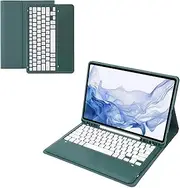 [Jarttarn] Compatible with Samsung Galaxy Tab S9 Ultra 14.6 inch 2023 Keyboard Case with Pen Holder Protective case for Tab S9 Ultra 14.6'' (Dark Green)