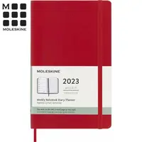 在飛比找蝦皮商城優惠-MOLESKINE 2023週記手帳12M軟皮L紅【金石堂】