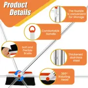Broom and Dustpan Set with Long Handle Portable Broom Dustpan Combo with leGQk