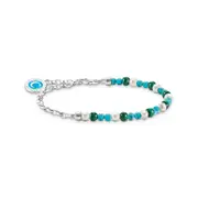 Buy Member Charm bracelet with pearls, malachite and Charmista disc silver by Thomas Sabo online - THOMAS SABO Australia