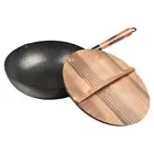 Wok Pan Nonstick Sautee 32cm Iron Gas Induction Cooker Universal Chinese Wok