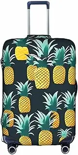 [Pvinnk] Pineapple Print Protective Luggage Cover Elastic Washable Suitcase Protector Travel Gear Protector, White, Large