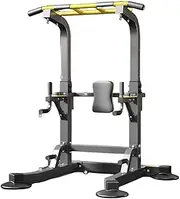 TT-YED Floor-Standing Pull-Up Parallel Bar Station, Dip and Extension Station Power Tower, 10-Position Adjustable, Back Training Equipment, Load-Bearing 900Kg, Home Gym Stand
