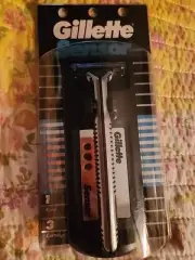 Vintage 1989 Gillette Sensor Razor with 3 Cartridges RARE