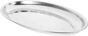 LIGIGWASH Stainless Steel Oval Serving Plate Dinner Dish for Appetizers Desserts Meats for Home Restaurant Parties Easy to Clean Polished Finish