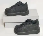Nike Air Force 1 Black Low Sneakers Size 4C New in Box # 314194 009