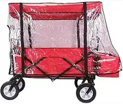 Trolley Rain CoverCanopy Trolley Cart AccessoriesPush Pull Folding Trolley Waterproof, Windproof, Portable Camping Trolley Accessories, Transparent