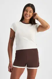 [Bonds] Bonds Women's Sleep Fitted Aussie Cotton Tee in Dark Espresso Size: Large L Dark Espresso