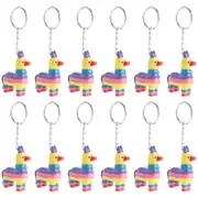 12PK Alpaca Valley Keychain Pinata Llama Colorful Novelty Kids Toy Bag Charm 6cm