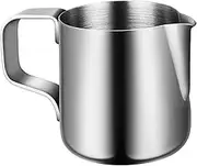 Alipis Milk Frothing Pitcher Jug 100ml Creamer Pitcher Stainless Steel Kitchen Coffee Tools Cup for Espresso Latte Art and Salad Tea Jam Silver