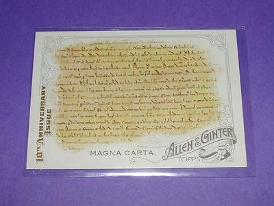 2015 Allen & Ginter MAGNA CARTA #297 Anniversary Variant SP/10 June 1215 England