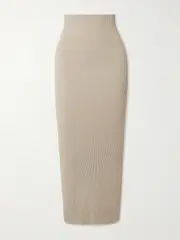 [Max Mara] Max Mara - Aprile Ribbed-knit Maxi Skirt - Beige - x large x large Neutrals