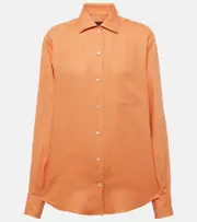 [Loro Piana] Loro Piana Neo André linen shirt AU 14 orange