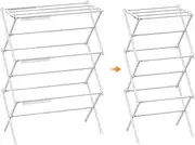 Foldable Drying Rack Clothing,Clothes Drying Rack Folding Indoor and Outdoor Rack,Laundry Drying Rack Collapsible-White…