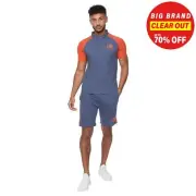 Crosshatch Mentella Polo/Shorts Set Smart Casual Comfort Tracksuit 2 Piece Blue