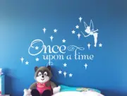 Once upon a Time Fairy Castle Stars Nursery WALL Sticker Decal Removable