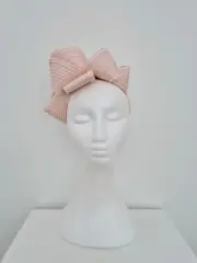 Miss Samantha. Womens loop headband fascinator in Baby Pink