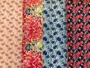 Faux Leather sheet craft 7.75 X 13 Palm Beach Flamingo Hydrangea Floral Pleather