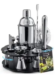 Bokhot Bartender Kit, 14 Piece Cocktail Shaker Set Stainless Steel Bar Tools