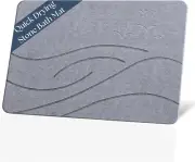 BURCHA STONE BATH MAT, NATURAL EARTH STONE MAT, QUICK DRYING, NON-SLIP STONE MAT