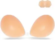 [Loxoto] Adhesive Bras for Women Strapless Reusable Invisible Push up Adhesive Silicone Bra for Backless Dress