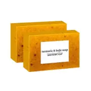2x Lemon Turmeric Kojic Acid Soap Bar Turmeric Face And Control Acne Soap Body Whitening Body Care Oil Removal Skin Care Soap