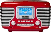 CR612B-RE Corsair Tabletop AM/FM Bluetooth Radio with CD Player and Dual Alar...