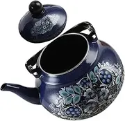 MOBUTOFU Enamel Tea Kettle Large Capacity Decorative Stovetop Water Pot for Kitchen Camping and Office Use Comfortable Scald Handle Rapid Heating Fit for Induction