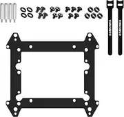 YIMATEECO 12cm Chassis Fan Metal Bracket Solid State Disk Mounting Bracket Multi-Layer Stacking Bracket for 3.5-inch SSD Mechanical Hard Disk (Black)