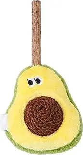 Nuytghr Cat Plush Toy, Avocado-Shaped Teething Cleaning Ball 9x6x19cm, Interactive Chewing Toy, Pet Supplies for Teething Play, Soft and Durable, Multi-Cat Entertainment