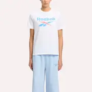Reebok Identity Big Logo Tee White/Coral/Blue