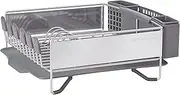 [KitchenAid] Compact Stainless Steel Dish Rack, Satin Gray, 15-Inch-by-13.25-Inch -, Grey