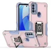Case for Moto E40 Shockproof Magnetic With Ring Holder - Rose gold
