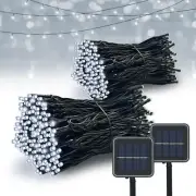 Solar String Lights Outdoor, 2 Pack 79FT 200 LED Waterproof Solar 100Cool White