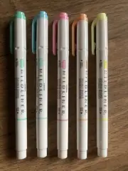 Zebra Mildliner Fluorescent Double Ended Highlighter & Marker In One,ASST,PKT 5.