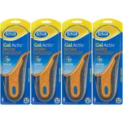 Scholl GelActiv Women's Work Insoles – 4 Pairs (UK Size 3.5–7.5 / AUS Size 4.5–8.5)