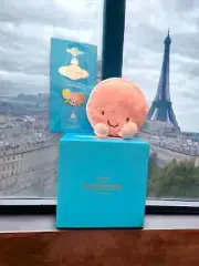 Jellycat amuseable patisserie MIA PINK MACARON WITH PIN AND STICKERS