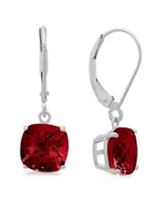 MaxColor 10K 4.20 ct. tw. Garnet Earrings