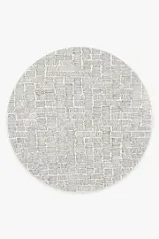 245' Round | Machine Washable Runner Rug | Kid & Pet Friendly | Indoor Rug | Thalia Black Rug | Ruggable